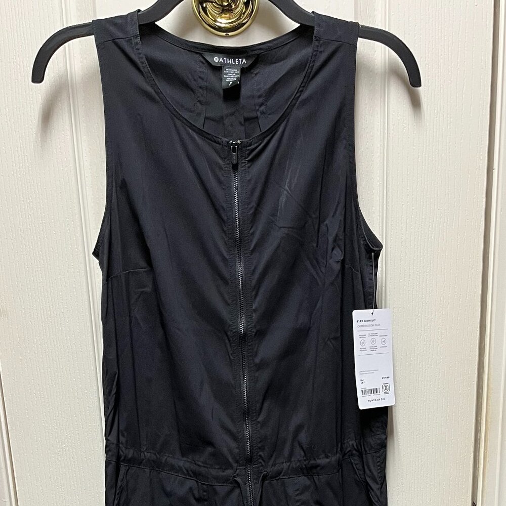 Athleta Black Flex Jumpsuit Wide Leg SM NWT